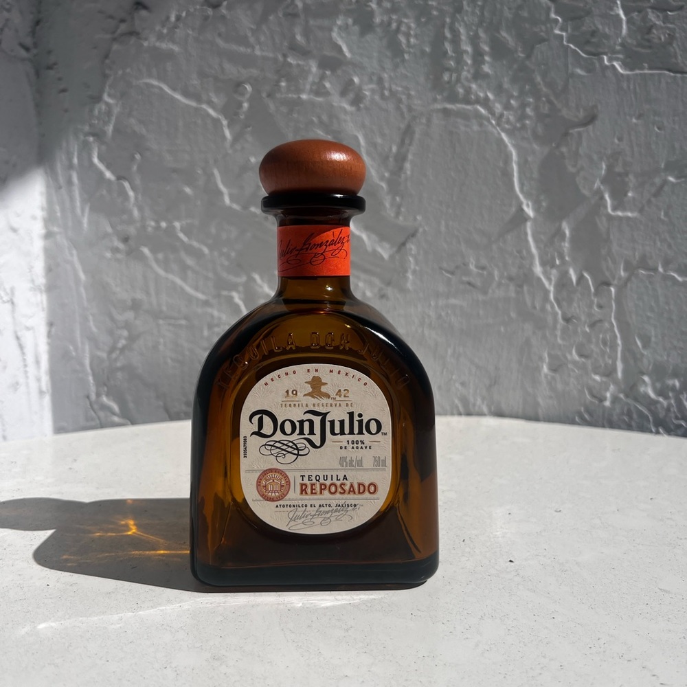 Don Julio Reposado Tequila Square Brown Bottle for Crafts Collecting Decanter